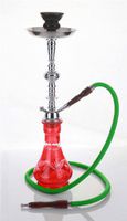 1 hose 21" Shabab Red Hookah Shisha Nargila water glass vase pipes smoke sale