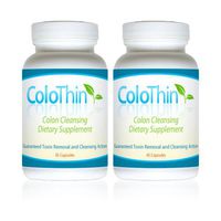 ColoThin Colon Cleanse Detox, Two Bottle Special, Weight Loss Supplement. 100% Money Back Guarantee