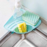 Pretty Handy Kitchen Sink Suction Holder, Sink Caddy for Sponges, Scrubbers, Soap, Kitchen Soap and Sponge Holder for Cleaning Brush - A Must Have for Kitchen and Bathroom (Blue)