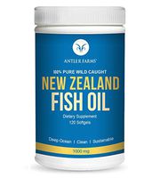 Antler Farms - 100% Pure Wild Caught New Zealand Fish Oil from Deep Ocean, Cold Water Fish, 120 Softgels - Clean, Fresh Omega-3 EPA + DHA Supplement, Keto Friendly, Super Clean