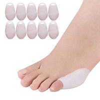 5 Pairs Pinky Toe Protector Bunion Corrector New Material Gel Little Toe Separator Bunionette Cushion Sleeve Splint for Overlapping Toe, Pinky Hammer Toes.