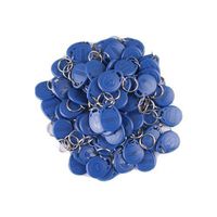 [Upgrade Version] AlleTechPlus Contactless 125khz Wholesale New RFID Proximity Id Card Token Tags Key Keyfobs (Blue, Pack of 100)
