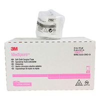 3M-2962 Tape Medipore LF Non-Sterile Cloth Porous 2"x10yd SFT White 12/Bx by 3M Part No. 2962