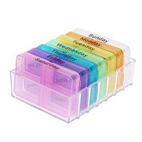 28 Cells Weekly Medicine Health Storage Pill Box with Printed Braille