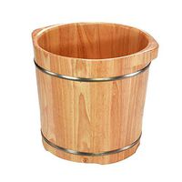 Foot Tub，Solid Wood Foot Soaking Barrel， Double Ear Barrel Wooden Foot Bath Barrel，Health Pedicure Bucket，Foot Wooden Barrel