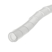Electriduct 1/2" Spiral Cable Wrap Polyethylene Expandable Abrasion Protector Wire Sleeve - 50 Feet - Clear