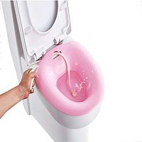XIHAA Portable Bidet Sitz Bath, Fits on Toilet, Smooth Contoured Plastic,Avoid Squatting for Pregnant Women, Hemorrhoids Patients on The Toilet,Pink