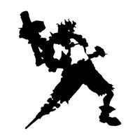 OVERWATCH VIDEO GAME JUNKRAT SILHOUETTE VINYL STICKERS SYMBOL 5.5" DECORATIVE DIE CUT DECAL FOR CARS TABLETS LAPTOPS SKATEBOARD - BLACK