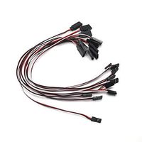 Karcy 30cm Servo Extension Lead Cord Wire Jr Plug for Jr Futaba Pack of 10pcs 300mm