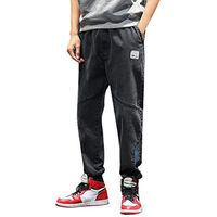 Kengqin Men's Comfort Straight Fit Front Pants Tapered Leg Workwear Athletic Fit Elastic Waist Stretch Cargo Pants Straight Leg Bootcut Regular Fit Motion Classic Jeans