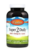 Carlson - Super 2 Daily, Multi + Omega-3s + Lutein + D3, Supports Maintenance of Good Health, 180 Soft gels