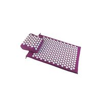 Matyoga Spike Acupressure Mat Pillow Set Back Body Massager Cushion Acupuncture Cushion Mat Pain Relieve Spike Yoga Mat with Pillow,Type A Purple