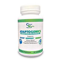 Adaptogenics | Adrenal Support and Nootropic for Focus, Memory and Energy with Rhodiola Rosea, Ashwagandha, Ginkgo Biloba, Green Tea, Ginseng in 60 Vegan Capsules by Critical Vitality