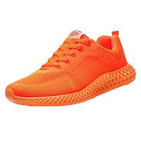 heavKin-shoes Men Women Couple Sneaker Fly Woven Ultra Lightweight Breathable Athletic Running Walking Gym Sport Shoe (Orange, 12-US)