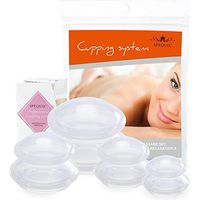 SPEQUIX Cupping Therapy Set Anti Cellulite Cup Massage Cupping Cups Silicone Vacuum Suction Cups for Anti Cellulite,Anti-aging Wrinkle Reducer Myofascial Release Collagen Stimulator Pain Relief 4 Cups