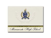 Signature Announcements Miramonte High School (Orinda, CA) Graduation Announcements, Presidential style, Elite package of 25 with Gold & Blue Metallic Foil seal