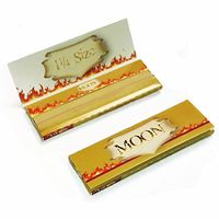 MOON Unbleached Slow Burning Pure Hemp Rolling Paper Cigarette Paper (77mm - 2 booklets)