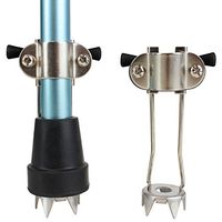 Vive Cane Tips For Ice - All Terrain Heavy Duty Metal Retractable 4-Prong Hiking Attachment - Replacement Grip for Walking Sticks, Trekking Pole, Folding, Crutches - Tip Points for Winter, Snow Safety