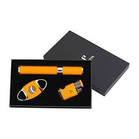 PIPITA Cigar Gift Set (3pcs/Set), Jet 4 Flame Cigar Lighter Torch and Cigar Cutter and Cigar Tube, Packing with Nice Gift Box