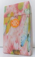 Plastic Flower Butterfly Design Cigarette Case, Fit 100's, 3117BF