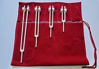 Yantra Om Weighted Tuning Fork Set of 4 High Octave Healing Includes Bone OM