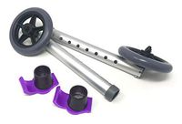 Universal 5" Walker Wheel Kit with Heavy Duty Ski Glides (Purple)