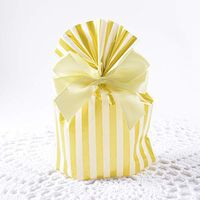 Cello Bags Candy Plastic cellophane Treat Favor Bags,Gold Stripe,Pack of 100