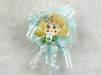 20pcs Organza Pretty Little Girl Decoration Appliques 5color Pick Color (Blue)