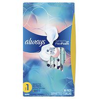 Always Infinity Size 1 Pads with Wings, Regular Absorbency, Unscented, 36 ct, Packaging May Vary