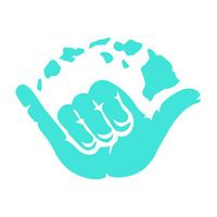 KCD Shaka Hawaiin Islands Vinyl Decal Sticker | Cars Trucks Vans Walls Laptops Cups | Light Blue | 5.5 inches | KCD1512LBL