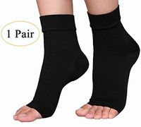 Medical Compression Ankle Braces (1 Pair), TOPSOW Breathable Pain Relief Ankle Support Sleeves for Unisex Achilles Tendonitis, Plantar Fasciitis and Sprain (Black, Large)
