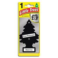 LITTLE TREES Car Air Freshener | Hanging Paper Tree for Home or Car | Black Ice