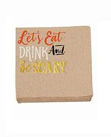 Mud Pie Halloween Let's Eat Drink And Be Scary 40900013S Kraft Paper Napkins