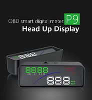 YICOTA Universal LED Head-Up Display for Cars with OBDⅡ and EU-OBD Port 12V Multifunction HUD Speed RPM Voltage Temperature Display and Windshield Reflector