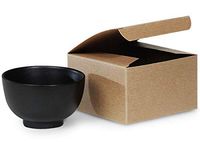 100% Recycled Kraft Gift Boxes - Brown Kraft Gift Boxes 5x5x3" 100% Recycled Varnish Stripe - 1 Pc (100 Boxes) - WRAPS-KG03