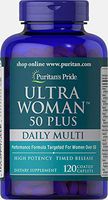 Puritans Pride Ultra Woman 50 Plus Multivitamin Caplets with Zinc, 120 Count