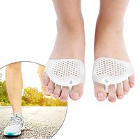 Toe Separator Gel, 2 Pairs for the Correction of the Toes, Relieve Pain after Yoga and Sports Activities for Night and Day Use(White)