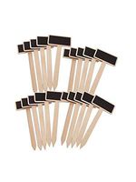 20pcs Wooden Chalkboard Blackboard Succulent Plant Label Flower Marker Thick Tag Label Mark for Home Garden Decoration Ornaments,for Craft and DIY