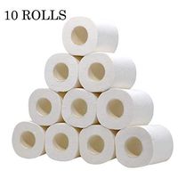 Newrys 10 Rolls Toilet Paper Bath Tissue, Soft Toilet Paper Household Tissue for Bathroom Living Room Kitchen Household