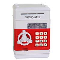 Gaoainn Christmas Supplies for Home Decoration，Piggy Bank Classic Safe Style Password Savings Box Electric Coin Cash Money Pot - White