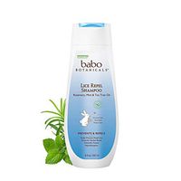 Babo Botanicals Lice Repel Shampoo with Rosemary, Tea Tree and Mint Oils, Hypoallergenic, Vegan, for Kids - 8 oz.
