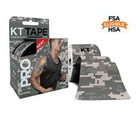 KT Tape Pro Kinesiology Therapeutic Sports Tape, 20 Precut 10 inch Strips, Latex Free, Water Resistance, Pro & Olympic Choice, Digital Camo