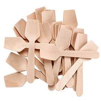 Gmark 4" Mini Wooden Spoons Pack of 100, Disposable Square End Tasting Spoon, Sampling Yogurt Spoon Ice Cream Spoon, Biodegradable Compostable Birchwood GM1101A
