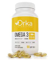 Orka Nutrition Fish Oil Omega 3 Fatty Acid Supplement - Best Fish Oil Capsules for Joint, Heart, and Brain Health - 3600mg Fish Oil Pills for Men and Women Proudly Made in USA