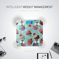 Bluetooth Bluetooth Weight Scale Cartoon Birthday Party Cake Dessert Bath Scales Digital Body Fat Composition Monitor Analyzer with Smartphone App for Body Management-396 Lbs