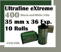 10 Rolls Ultrafine Xtreme Black & White 35mm Film ISO 400 36 Exposure
