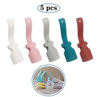 Yimeezuyu Lazy Shoe Helper Shoe Lifting Helper Shoe Horn Wear Shoe Helpers Easy on Easy Off Travel Shoehorn Shoe Helper for Men, Women and Kids(5 Pcs)