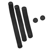 uxcell 3pcs Black Hook Loop Closure Leg Knees Calf Correction Band Straightening Belt