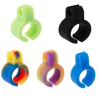 HIbye Silicone Smoking Ring Cigarette Holder, Stretchy and Durable Ring Finger Hand Rack for Nicotine Free Fingers,Tobacco Accessories (5-P2)