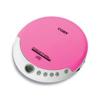 Coby CXCD109PK Slim Personal CD Player with LCD Display (Pink)